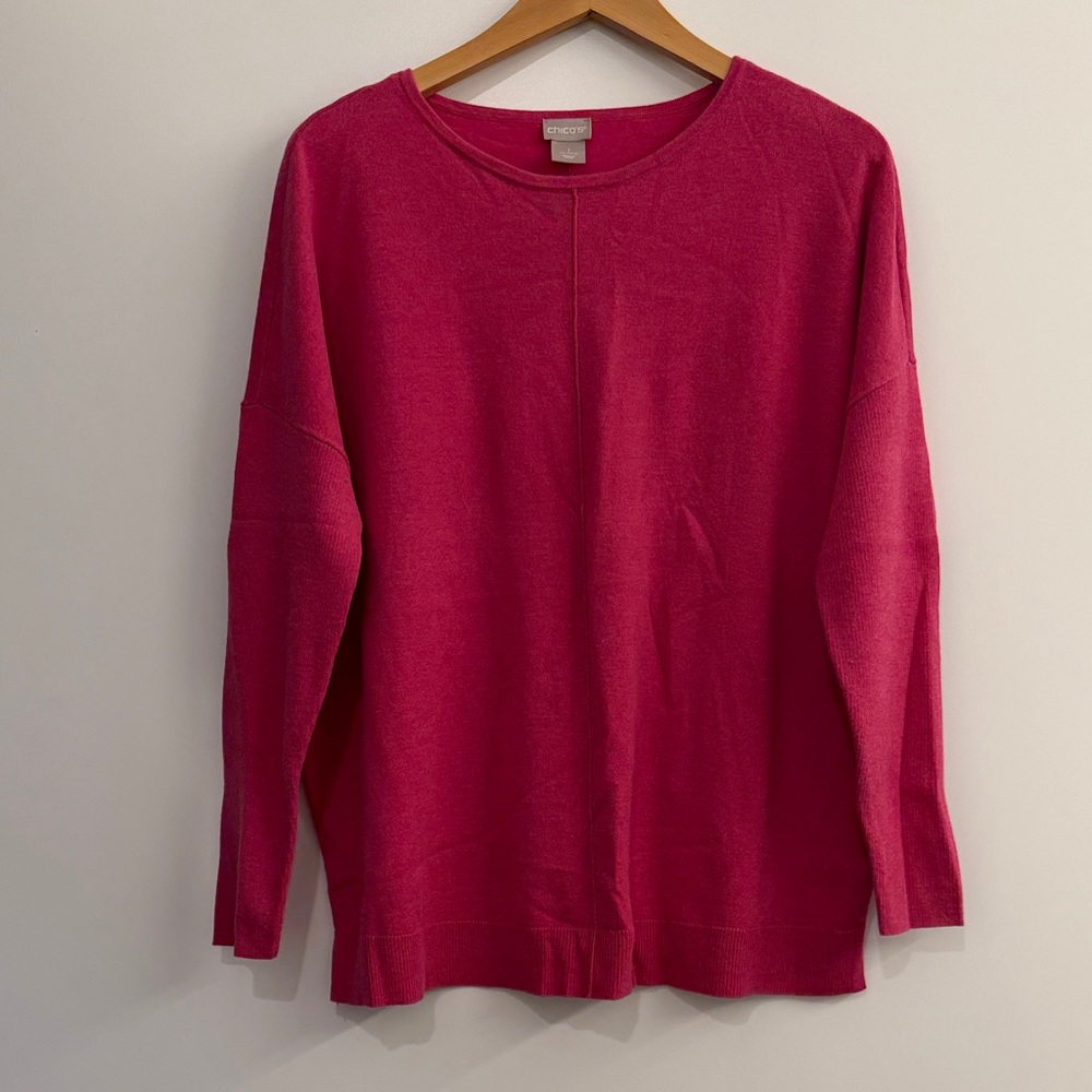 Chico's Vibrant Pink Knit Top